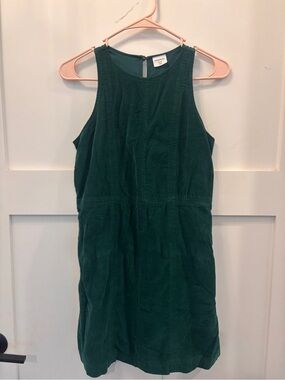 Abercrombie & Fitch Dark Green Corduroy Sleeveless Dress